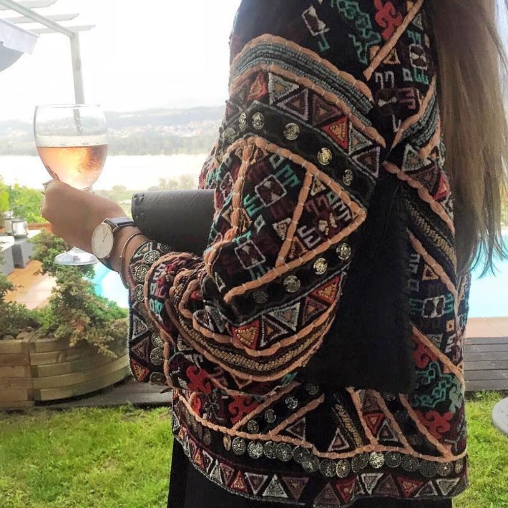 Zara embroidered embellished blazer jacket aztec - Picture 3 of 8